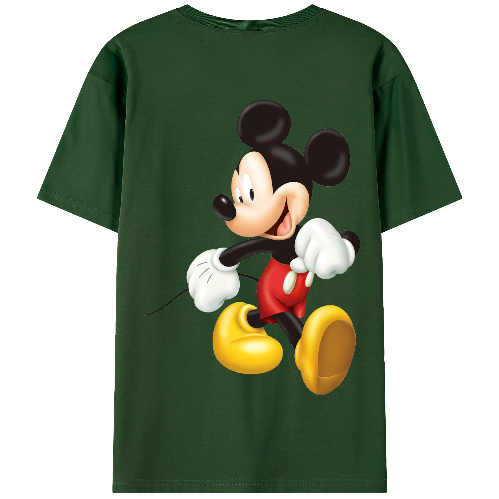 （画像用） ミッキーマウス Mickey Mouse 綿100％半袖Tシャツ（背面プリント）